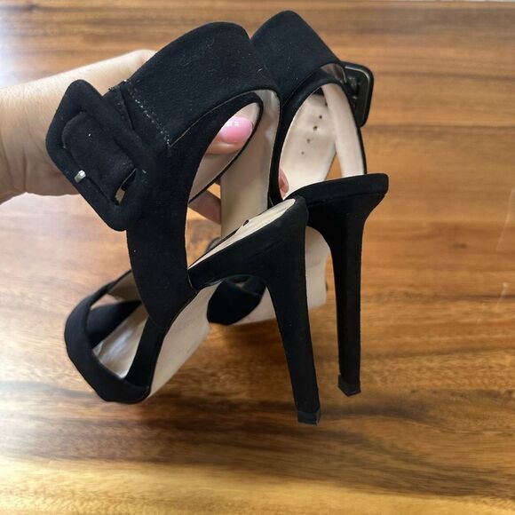 Zara Black High Heels Sandals, Size 37 - Picture 8 of 9